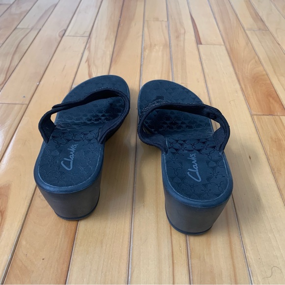 Clarks Slip on Sequin Heel Sandals in Black - Size 8 - Picture 5 of 8